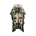Bedrucktes Satin-Kaftan-Maxikleid